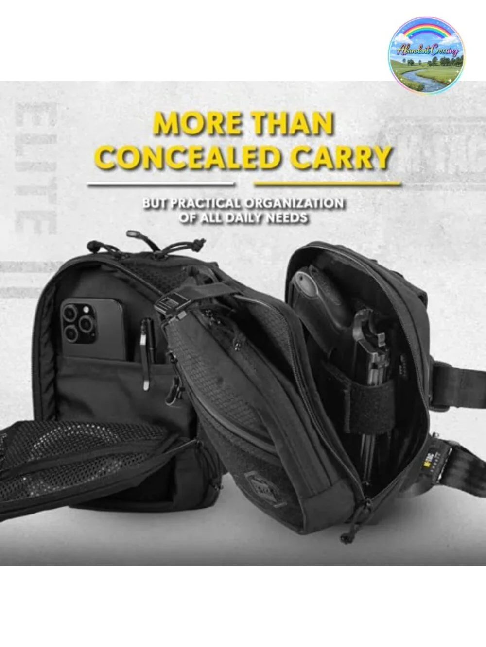 M-Tac Elite Sling Bag - Tactical Crossbody Concealed Carry CCW Chest Pack